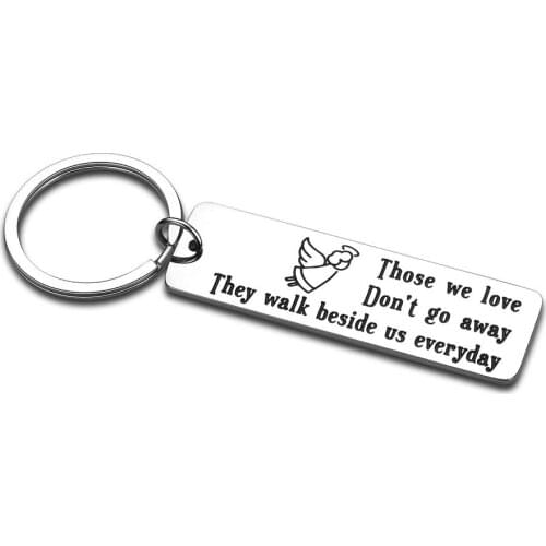 Sympathy Memorial Gifts for Loss of Loved One Keychain Remembrance Gifts for Father Mother Grandfather Grandmother Angel Gift