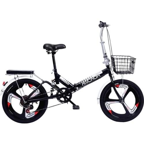 20 Inch 6 Speed Folding Bicycle Womens Adult Ultralight Variable Speed Portable Lightweight Adult Male Bike