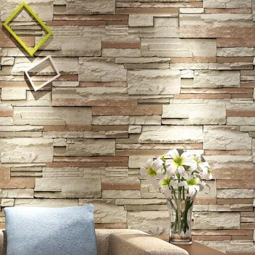 Modern Simple 3D Culture Stone Wallpaper Retro Style Personality Restaurant Clothing Store Background Papel De Parede