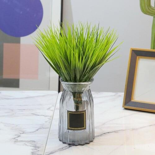 1Pc Fake Spring Grass Flower Vivid Decorative Plastic 7 Forks Simulation Artificial Plant for Home Desktop Decoration