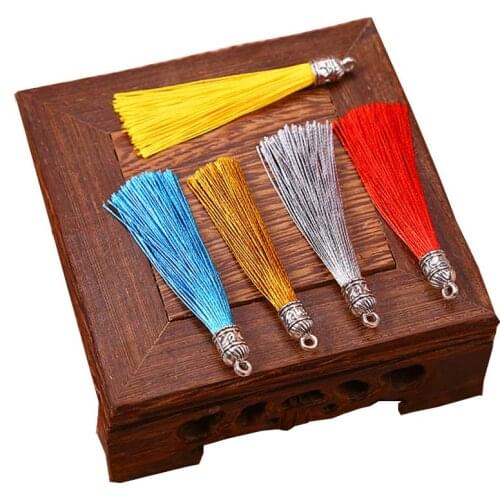 10-50Pcs Mini Metal Cap Tassels Women Earrings Necklace Jewelry Decor Accessories DIY Keychain Fringe Trim Tassel Crafts Pendant