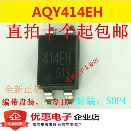 10PCS AQY414EHAX SOP4 SMD pin silk screen 414EH relay 1b normally closed contact