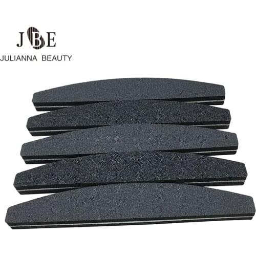 10Pcs Black Nail File Nail Buffer 100/180 Sanding Buffer Block Double-sided Nail Art Sponge Professional Nail Buffing Block