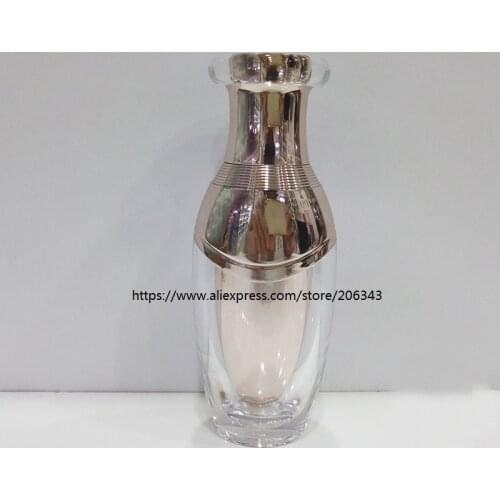 30ml rose gold plastic acrylic bottle for lotion/emulsion/serum/foundation/toner plastic bottle skin care cosmetic packing
