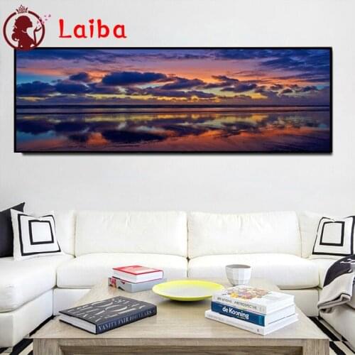 5d Diy diamond painting Natural scenery on the beach at night full square drill diamond embroidery rhinestone painting diamond