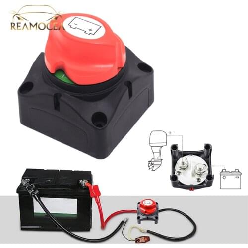 Reamocea 600A 12V/24V Car Battery Isolator Main Switch Emergency Stop Pole Separator Cut On Off Large For SUV RV Marine Boat