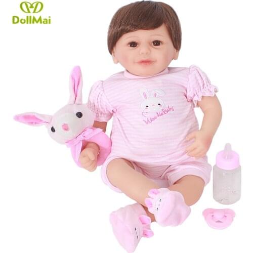 Bebes Reborn menina 50cm hot sale silicone reborn baby dolls for girls child gift DollMai Brand boneca reborn oyuncak bebekler