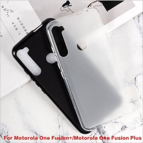 Motorola One Fusion Plus Case Anti-knock Soft TPU Case For Moto One Fusion Plus Anti Skid Silicone Protection Back Cover Capa