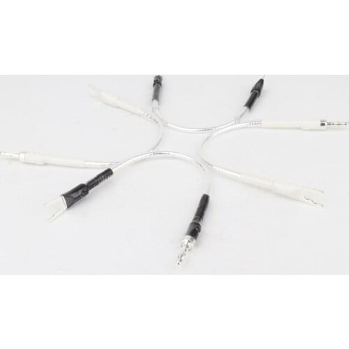 4Pcs Hi-End Hifi Audio Odin Silver Plated Jumper Wire Hifi Speaker Jumper Speaker Cable Biwire jumper Leads