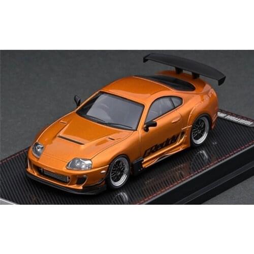 IG 1:64 Toyota Supra (JZA80) RZ Metallic Orange/Blue GReddy Ver. Diecast Model Car