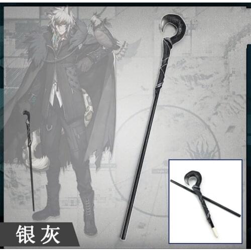 Game Arknights Silver Grey Cosplay Walking Stick Weapon Cosplay Props for Halloween Carnival Party Event
