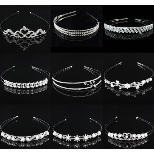 Katesolo Hot Sale Tiaras And Crowns Girls Bridesmaid Bride Wedding Prom Hair Head Jewelry Beautiful Princess Hairbands Gifts