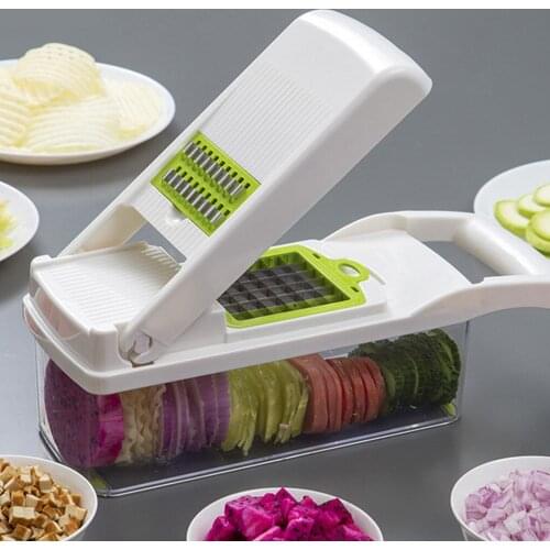 Multifunction Vegetable Cutter Fruit Slicer Grater Shredders Vegetable Grater 8 In 1 Kitchen Accessories Drain Basket Slicers
