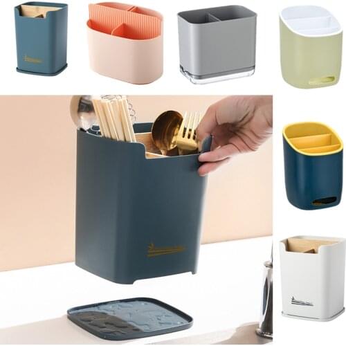 Multiple Styles Spoon Fork Chopstick Storage Holder Box Double Layer Cutlery Drain Rack Organizer Racks for Kitchen