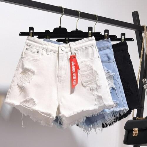 2021 New Ladies Denim Shorts Europe Loose Wide Leg Hot Pants Light Color Show Thin Girls Super Shorts Wholesale