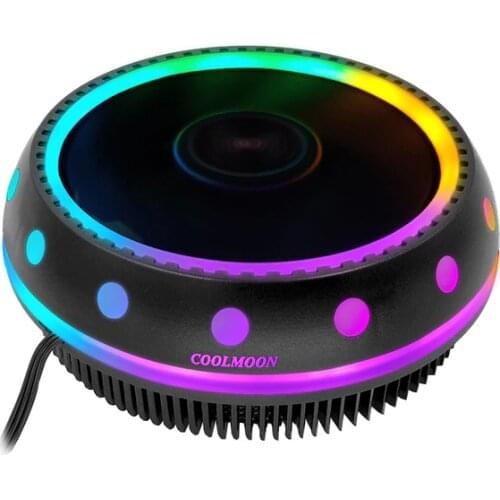 Kllisre PC CPU Cooler Fan Heatsink LED Aperture CPU Cooling Fan Quiet Radiator