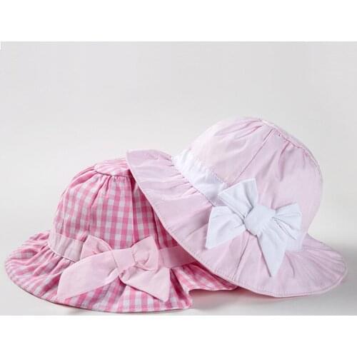 Summer Hat Baby Girl Bucket Hat Sun Beach Panama Wide Brim With String UV Protection Holiday Outdoor Accessory For Toddlers