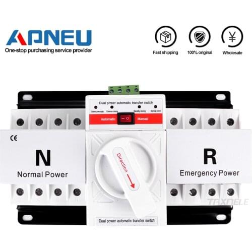Ats transfer switch2P 4P 63A 230V 380V Micro Circuit Breaker Dual Power Automatic transfer switch Auto transfer switch
