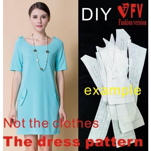 Dresses Sewing Pattern Template Cutting drawing Clothing DIY ((Not selling clothes)) BLQ- 138