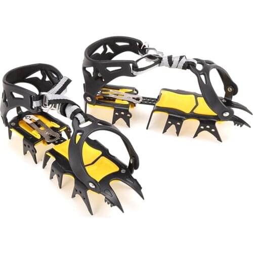 18 Tooth Anti-Skid Crampons Spike Grips Cleats Ice Snow Climbing Hiking Boots Shoe Ice Shoe Covering Spikes Crampons Ice Gripper