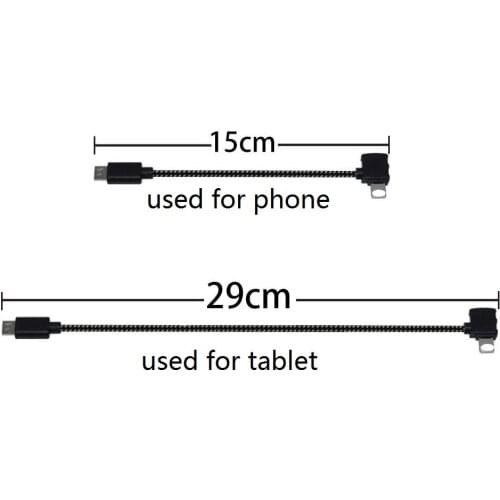 Spark/Mavic Remote Controller Data Connected Cable Line Wire To Mobile Tablet Micro USB TYPE-C Connector For Iphone/Android