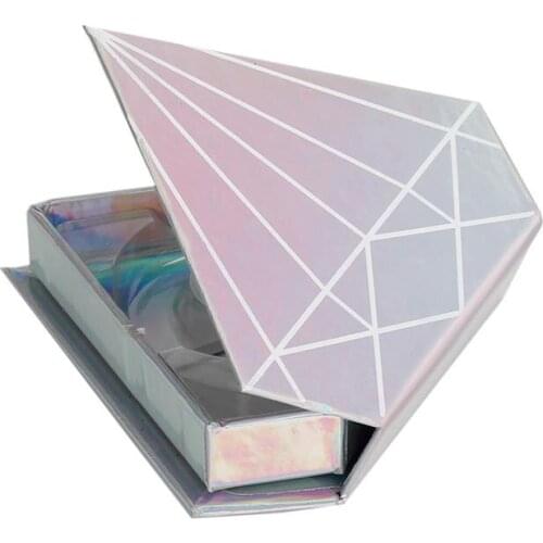 Wholesale false eyelash packaging box lash boxes packaging custom logo faux mink lash strip empty rectangle case vendors