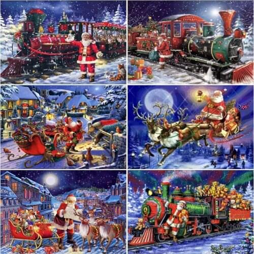 Santa Claus Series 5D DIY Diamond Painting Full Square Round Diamond Embroidery Mosaic Home Decor Birthday Gift