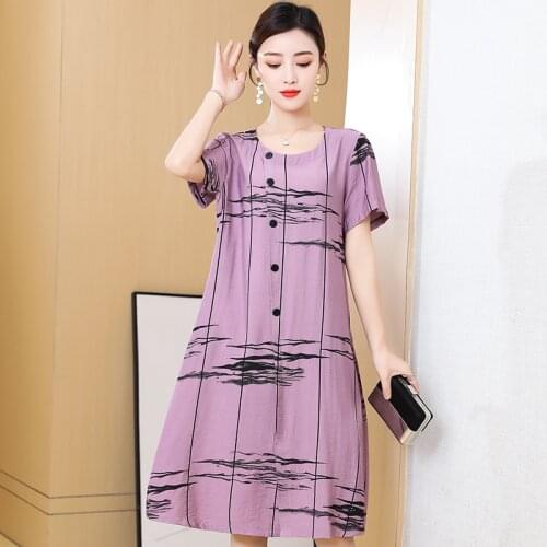 2021 Womens Summer Beach Sundress Dress Ladies Fashion Casual Printed Short Sleeve Dress Party Vestido
