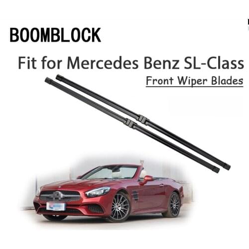 BOOMBLOCK 2PCS High Quality Front Windshield Wiper Blades For Mercedes Benz SL Class SL R230 Accessories
