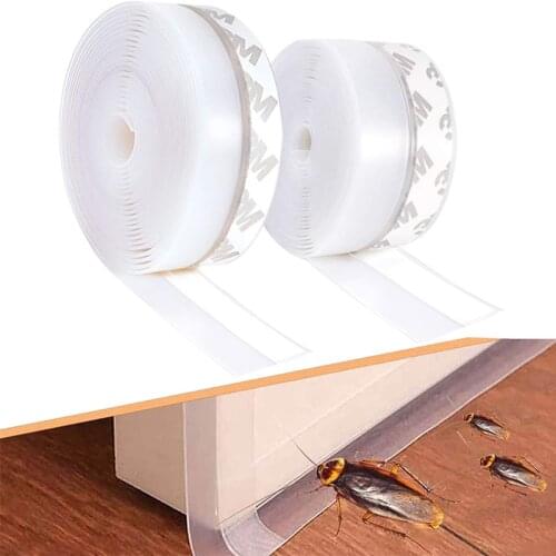 Silicone Seal Strip Tape Adhesive Weather Stripping Under Door Window Seal Strip Windproof Dust Door Windshield Sealing Tape
