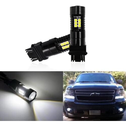 Fits For Chevrolet Avalanche 2007-2013 3157 Led Daytime Running Light Replace Bulb P27/5W P27/7W T25 Auto DRL Lamp
