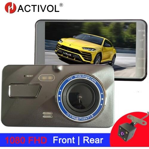4 inch Dash Cam Car DVR Camera Full HD 1080P Drive Video Recorder Registrator Auto Dashboard Dual lens Dashcam Black DVRs Box