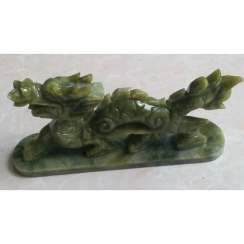 100% Chinas natural jade statues of hand-carved statues of dragons