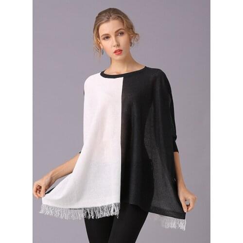 2021 summer new round neck women sweater bat-sleeved anti-sat shirt thin section fat MM loose large size contrast sweater women