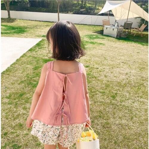 2021 new style girls shirt fashion summer cotton girls blouse 2-8 years YE218