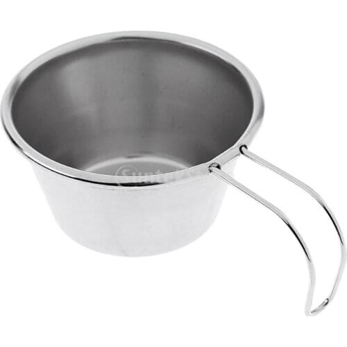 30ml 304 Stainless Steel Tea Wine Mug with Handle Hiking Camping Outdoor BBQ Picnic Portable Super Mini Cup