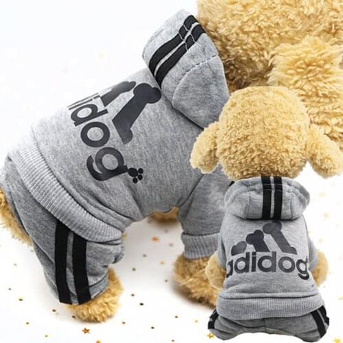 7 Colors Hoodie for Teddy Puppy jumpsuit Pet hoodies Adidog winter dog clothes Dog Vest Pet Supplies