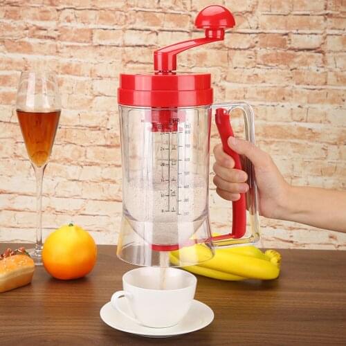 800ml Manual Mixer Cake Cream Batterer Dispenser Cupcake Funnel Batterer Whisk Mixer Egg Cream Stirrer Sauce Shaker Cake Blend