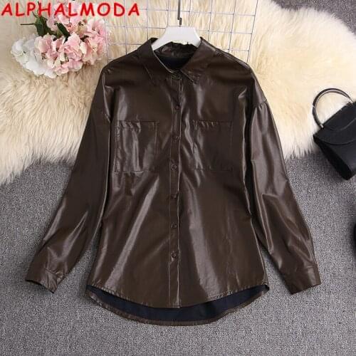 ALPHALMODA Women's Oversized Shirts