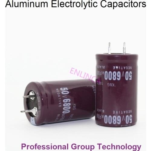 5pcs R99 Good quality 50v6800uf Radial DIP Aluminum Electrolytic Capacitors 50v 6800uf Tolerance 20% size 25x40MM 20