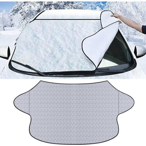 Car Cover Magnetic Windshield Cover Thicker Sun Shade Protection Cover Sun Blocker All Weather Winter Summer SUV Universal