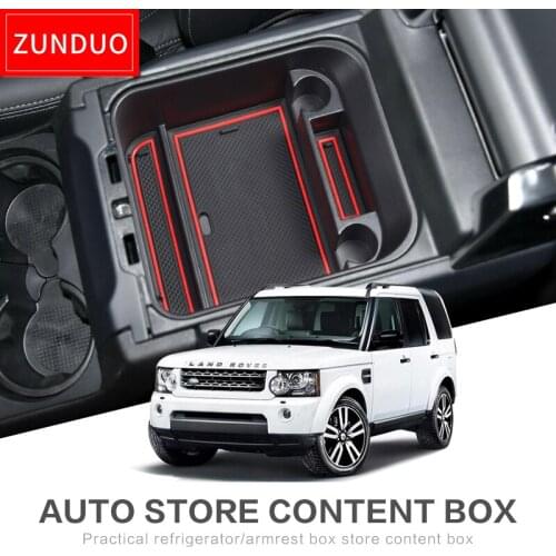 ZUNDUO Armrest Box Storage for Land Rover Discovery4 2015 2016 Interior Accessories ABS+PVC
