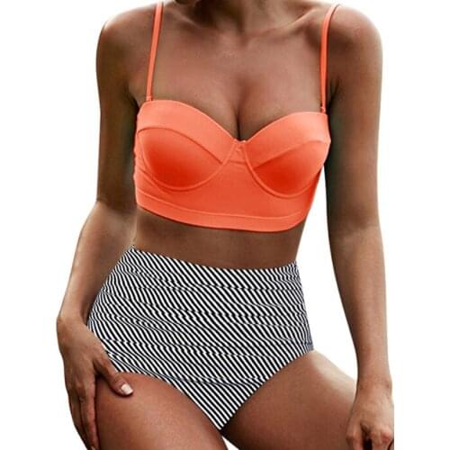 High Waist Bikini 2019 Women Swimsuit Push Up Bikini Set Swimwear Women Sexy Print Beach Bathing Suits Swimming Suits For Women
