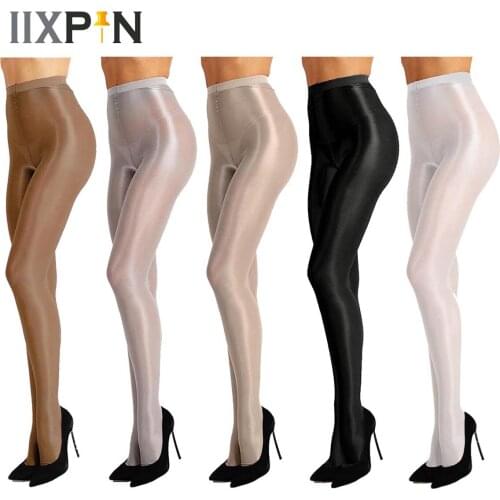 Sexy Womens Control Top 70D Thickness Stockings Pantyhose Ultra Shimmery Stretch Footed Tights Female Shaping Workout Leggings
