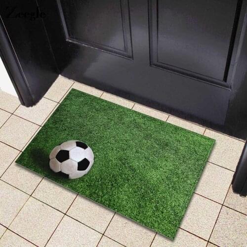 Zeegle Football Pattern Door Mat Front Entrance Floor Mat Doormat Carpet For Living Room Bath Kitchen Toilet Absorbent Mat