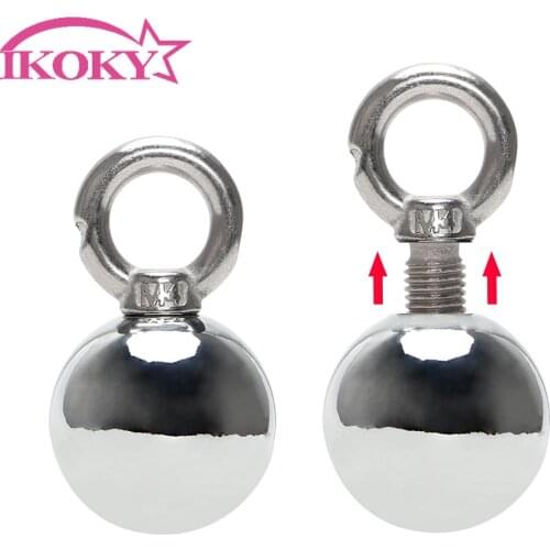 IKOKY Adult Games Nipples Clamps Accessories Sex Products Metal Ball Sex Toys for Woman SM Products Electro Shock