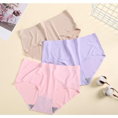 M-XL Seamless Underwear Low Waist Solid Color Panties Women Rippled Underpants Girls Briefs Smooth Panty Female Lingerie