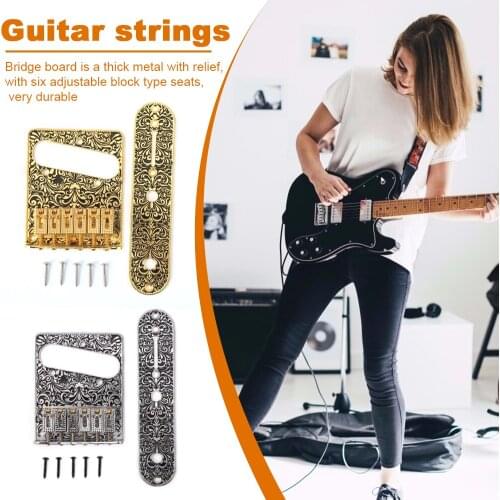 Classical Electric Acoustic Guitar Nut Set 6 String Electric Guitar Bridge Switch Control Plate for Tele Replacements Parts