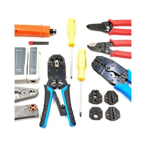 Cable Tester Set HT-K4015 Cable Crimping Stripping Cutting Tool Set Network Tool Kit