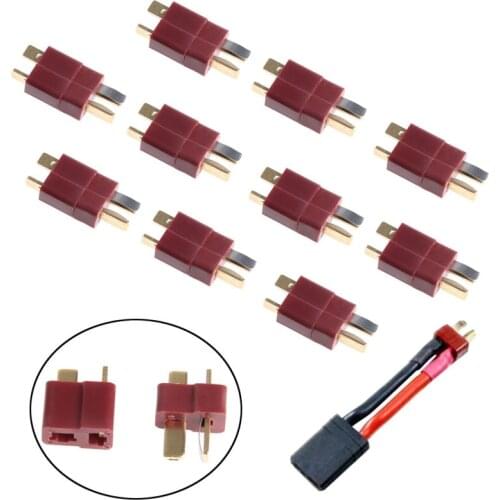 NEW 10 Pairs T Plug Male & Female Connectors Deans Style For RC LiPo Battery T8WE